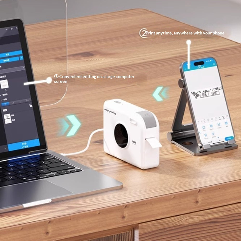 Portable Bluetooth Label Printer – Mini Wireless Sticker Maker (1200mAh)