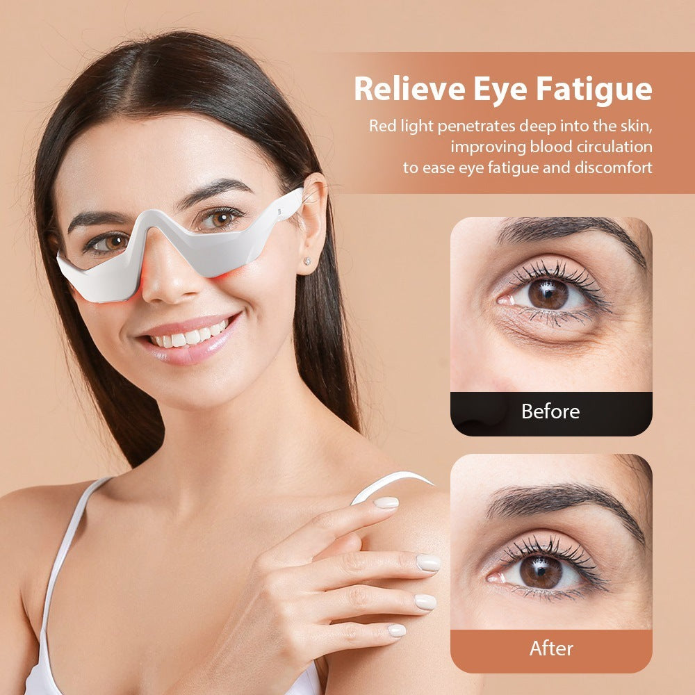 Rechargeable Eye Massager Glasses – EMS & Red Light Therapy for Dark Circles and Eye Fatigue