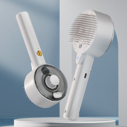 Pet Hair Remover & Grooming Brush – Self-Cleaning Steam Comb with UV Sterilization for Dogs & Cats