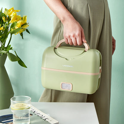 Portable Electric Lunch Box – Heating & Insulation Double-Layer Rice Cooker (200W)