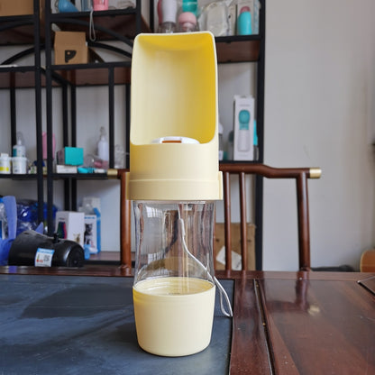 2-in-1 Travel Dog Water Bottle – Pet Water & Food Dispenser, Portable Outdoor Feeder