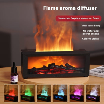 Flame Aromatherapy Machine – 3D Fire Effect Essential Oil Diffuser & Humidifier