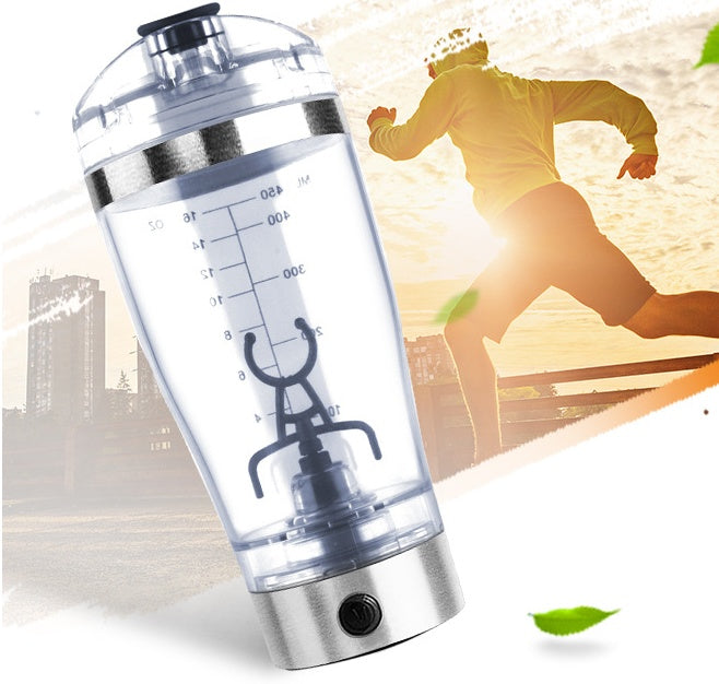 Electric Protein Shaker Bottle – USB Rechargeable Stirrer Cup (450ml)