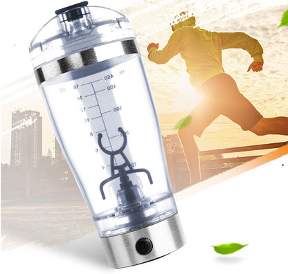 Electric Protein Shaker Bottle – USB Rechargeable Stirrer Cup (450ml)