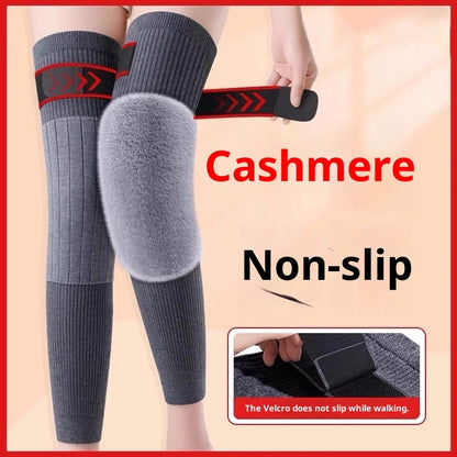 Lace Cashmere Knee Pads – Warm & Stylish Velvet Winter Leg Warmers