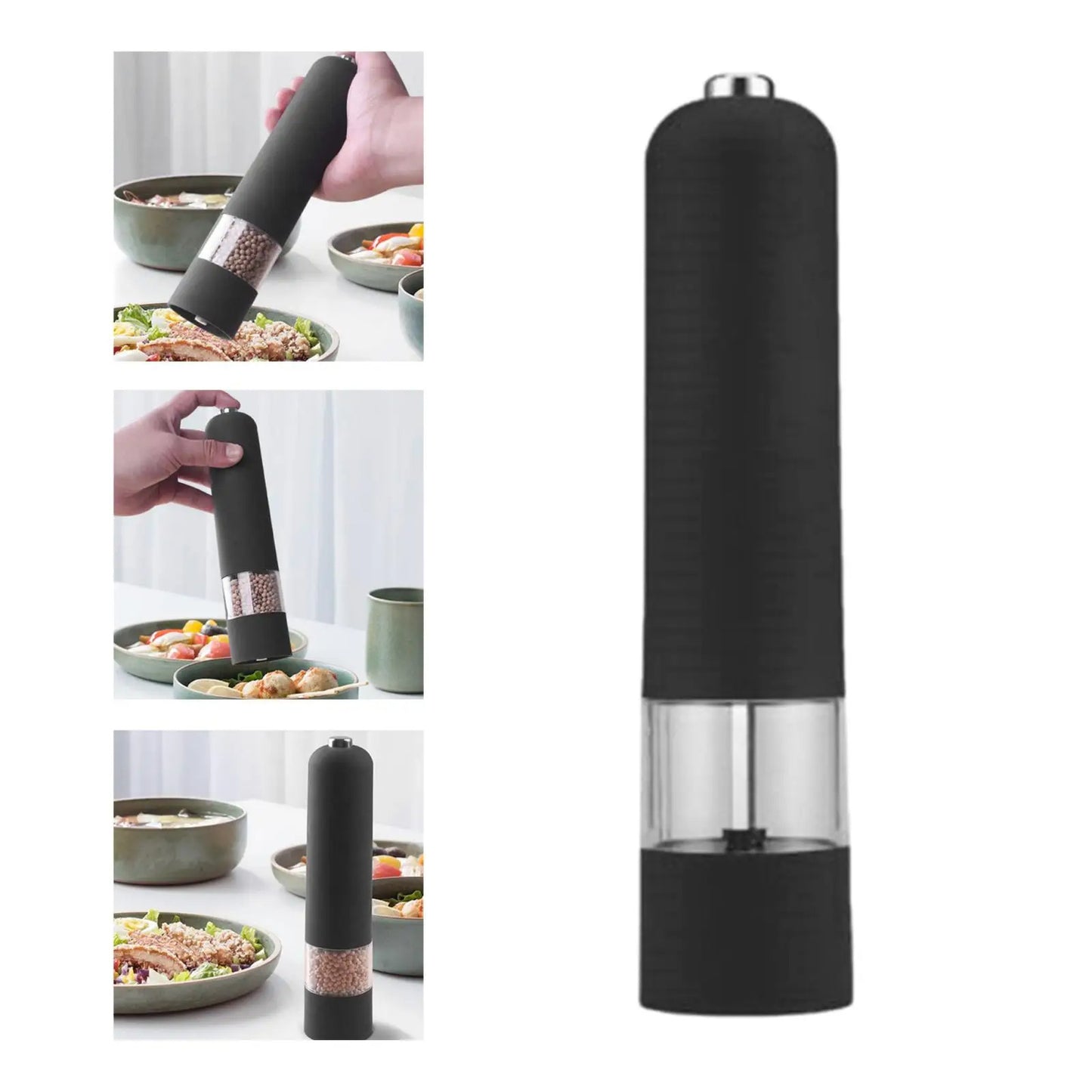 One-Touch Electric Pepper Grinder – Sleek Single & 2-Pack Options