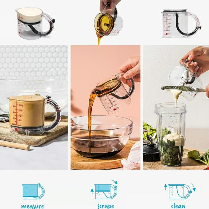 4-in-1 Adjustable Measuring Cup – Multi-Functional Kitchen Measuring Tool