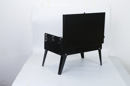 Portable Charcoal BBQ Grill – Foldable Suitcase Design with Utensils | Outdoor Camping & Picnic Cooking