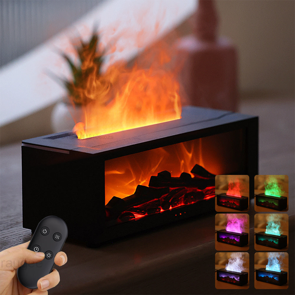 Flame Aromatherapy Machine – 3D Fire Effect Essential Oil Diffuser & Humidifier