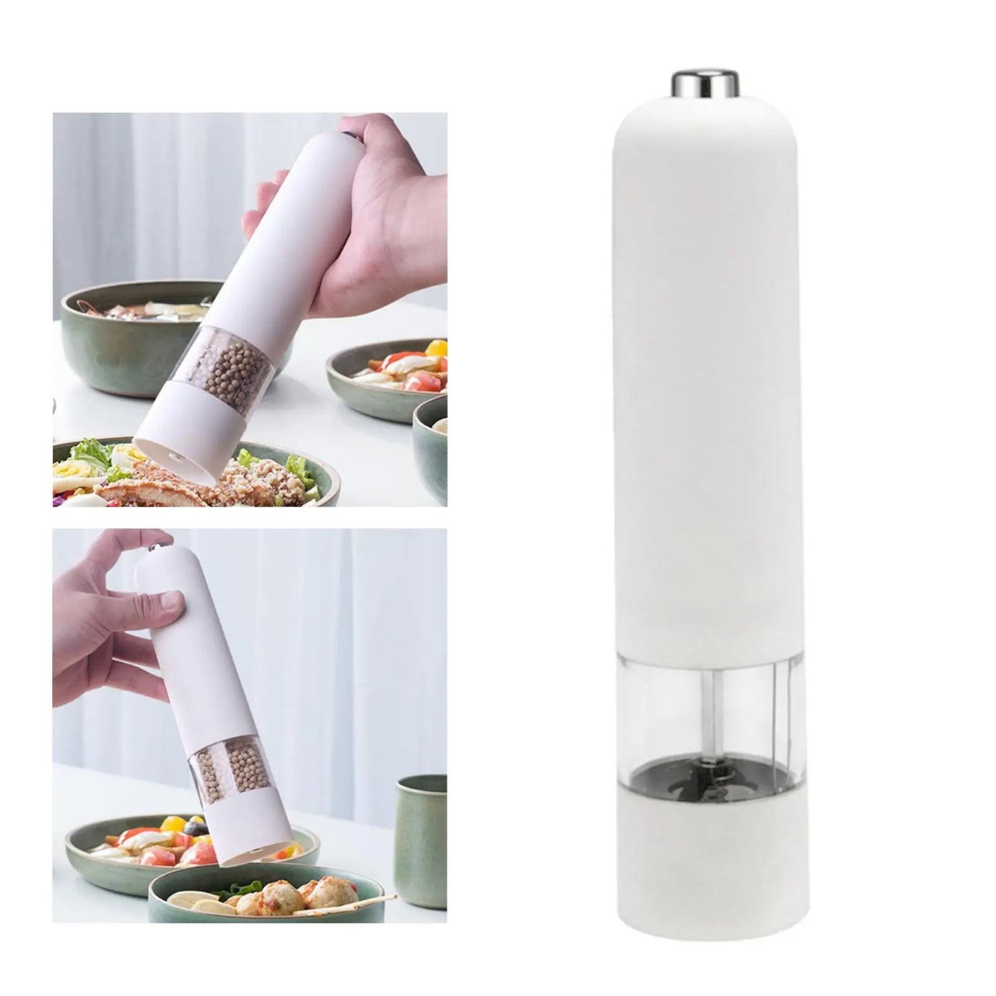 One-Touch Electric Pepper Grinder – Sleek Single & 2-Pack Options