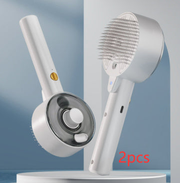 Pet Hair Remover & Grooming Brush – Self-Cleaning Steam Comb with UV Sterilization for Dogs & Cats