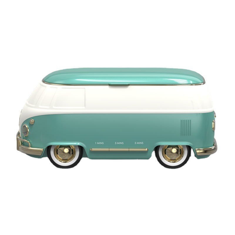 Retro Bus Ultrasonic Cleaning Machine – Stylish Portable Cleaner for Glasses & Jewelry