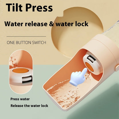 2-in-1 Travel Dog Water Bottle – Pet Water & Food Dispenser, Portable Outdoor Feeder