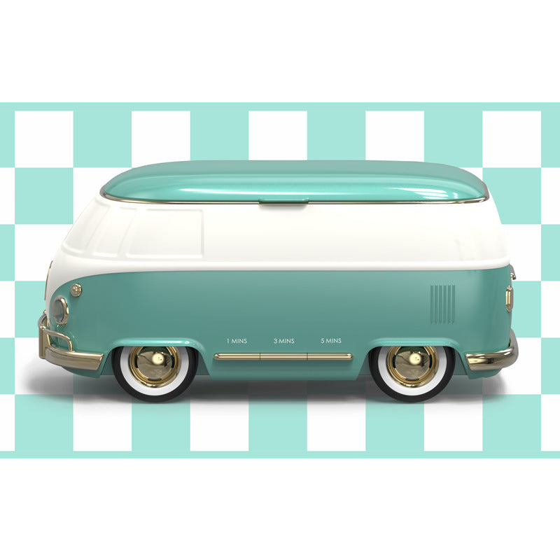 Retro Bus Ultrasonic Cleaning Machine – Stylish Portable Cleaner for Glasses & Jewelry