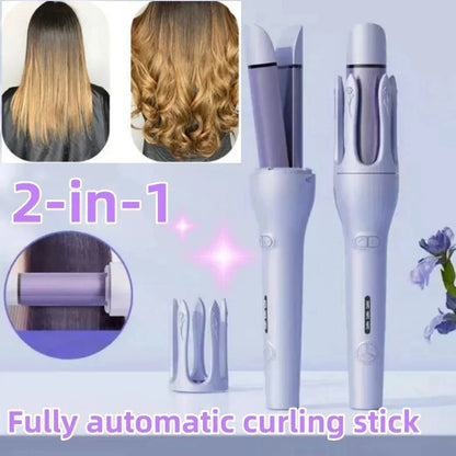 2-in-1 Automatic Hair Curler & Straightener – Ceramic Fast Heating, Ionic Anti-Frizz