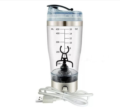 Electric Protein Shaker Bottle – USB Rechargeable Stirrer Cup (450ml)