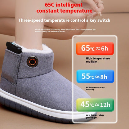 Rechargeable Heated Cotton Shoes – USB Winter Warming Boots (For Home & Office Use)