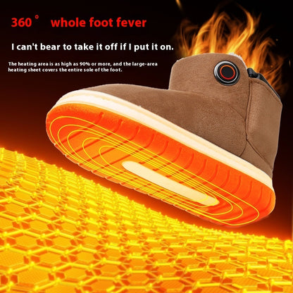 Rechargeable Heated Cotton Shoes – USB Winter Warming Boots (For Home & Office Use)