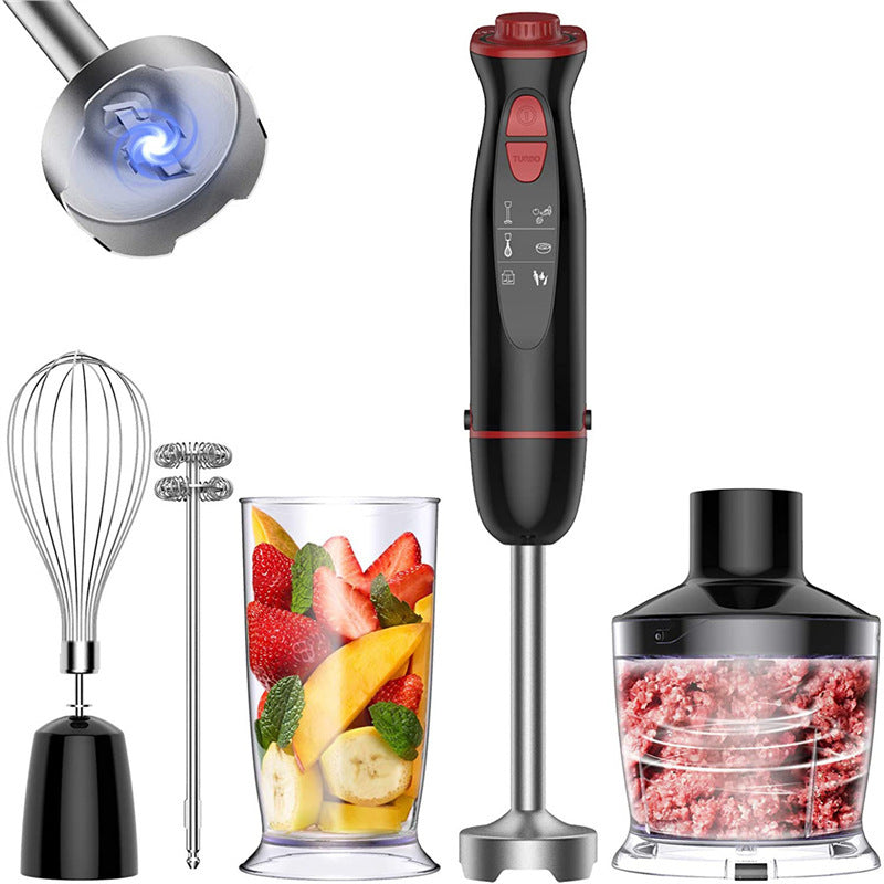 4-in-1 Electric Hand Blender Set – Whisk, Chopper, Mixer & Milk Frother