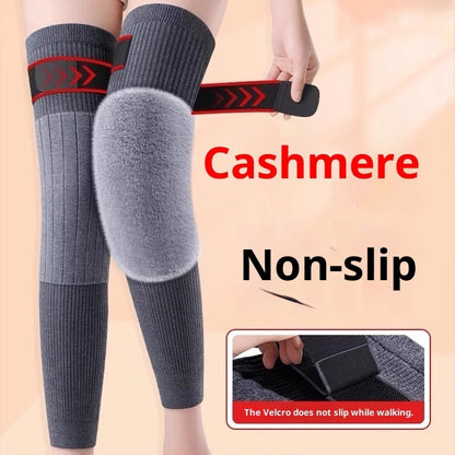 Lace Cashmere Knee Pads – Warm & Stylish Velvet Winter Leg Warmers