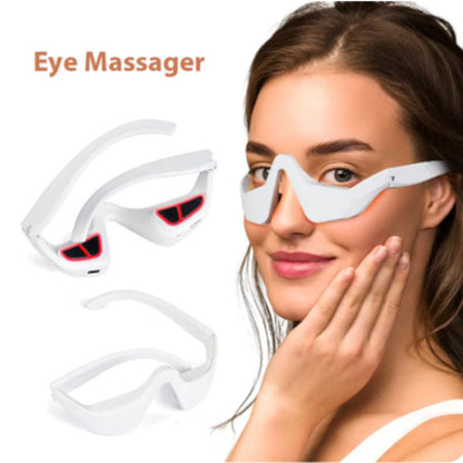 Rechargeable Eye Massager Glasses – EMS & Red Light Therapy for Dark Circles and Eye Fatigue